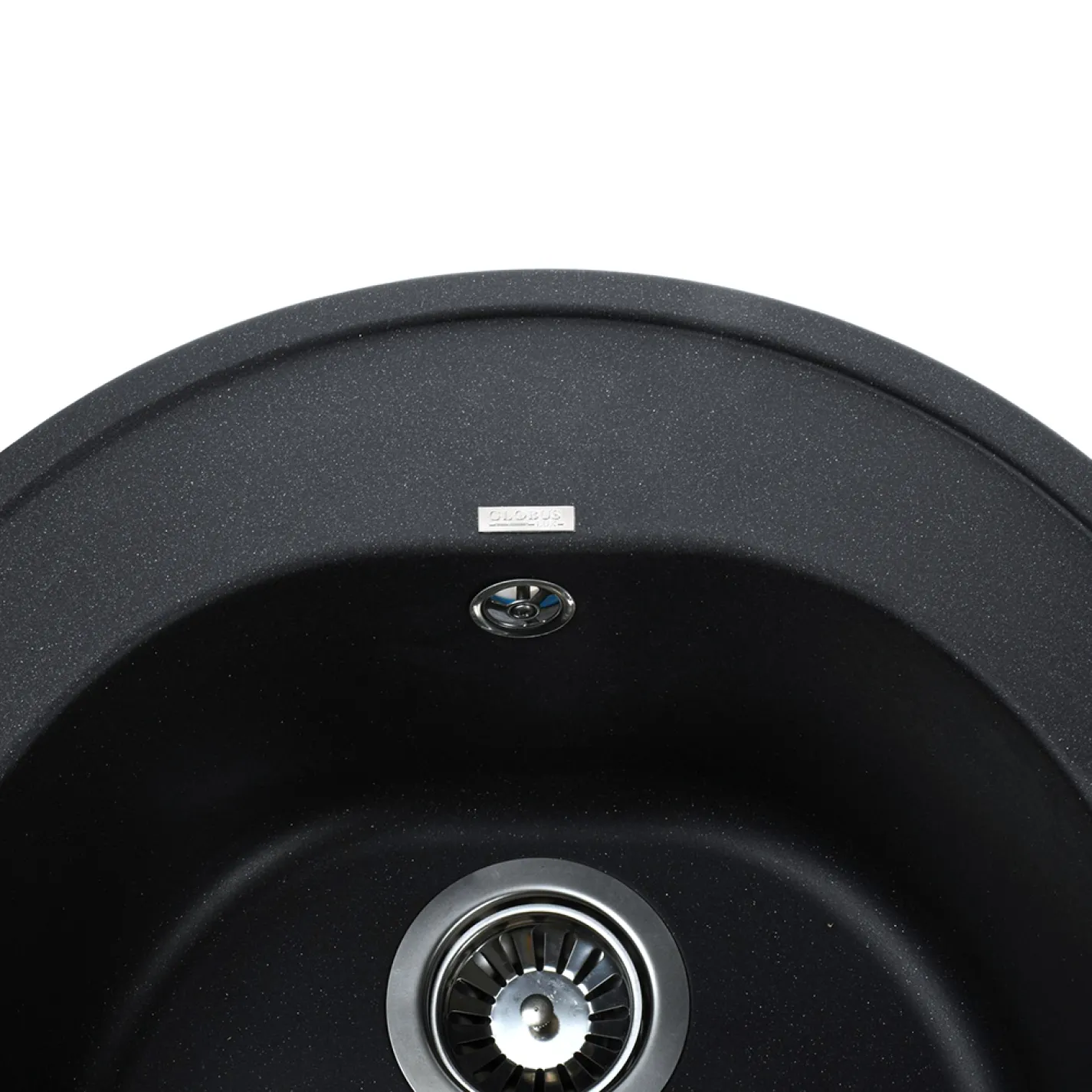 Гранітна мийка Globus Lux MARTIN 510 мм-А0001, чорний металік - Фото 2